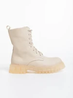 Дамски боти бежови от еко кожа Maryse