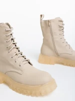 Дамски боти бежови от еко кожа Maryse