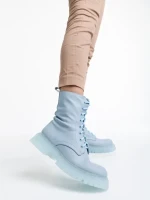 Дамски боти сини от еко кожа Maryse