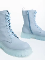 Дамски боти сини от еко кожа Maryse