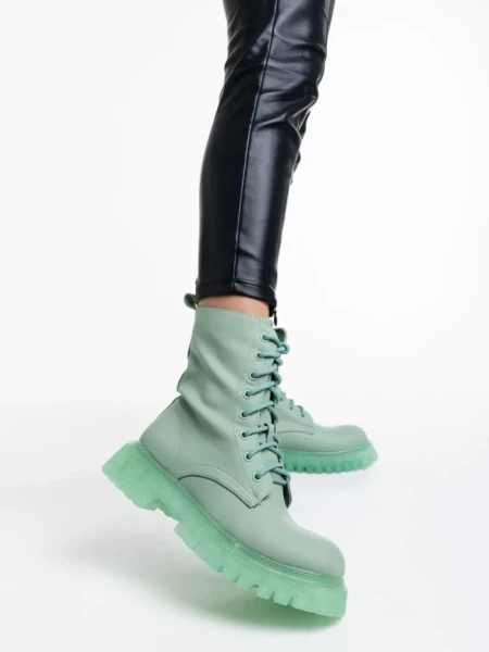 Дамски боти зелени от еко кожа Maryse