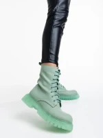 Дамски боти зелени от еко кожа Maryse