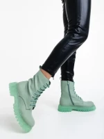 Дамски боти зелени от еко кожа Maryse