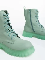 Дамски боти зелени от еко кожа Maryse