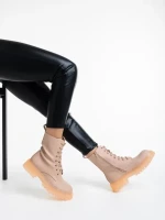 Дамски боти розови от еко кожа Maryse