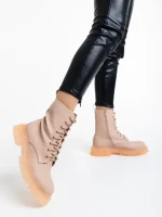 Дамски боти розови от еко кожа Maryse