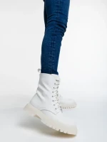 Дамски боти бели от еко кожа Maryse