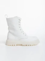 Дамски боти бели от еко кожа Maryse