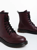 Дамски боти грена от еко кожа лачена Tierra