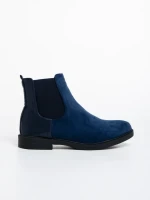 Дамски боти сини  от текстилен материал Dominika