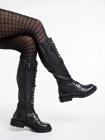 Дамски чизми  черни  от еко кожа  Nafiset