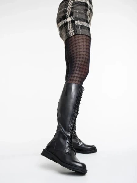 Дамски чизми  черни  от еко кожа  Nafiset