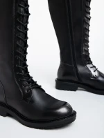 Дамски чизми  черни  от еко кожа  Nafiset