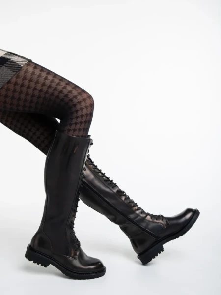 Дамски чизми  бронзови  от еко кожа  Nafiset