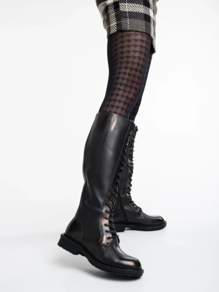 Дамски чизми  бронзови  от еко кожа  Nafiset