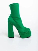 Дамски боти зелени от текстилен материал Montana