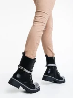 Дамски боти черни от еко кожа Inesa