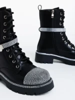 Дамски боти черни от еко кожа Inesa