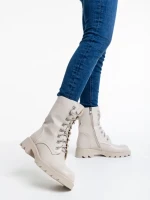 Дамски боти бежови от еко кожа Kaoru