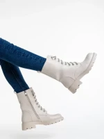 Дамски боти бежови от еко кожа Kaoru