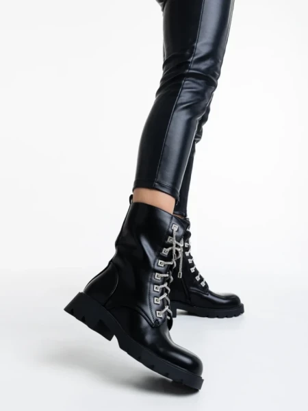 Дамски боти черни от еко кожа Kaoru