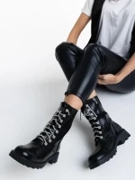 Дамски боти черни от еко кожа Kaoru