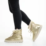 Дамски чизми златисти  от текстилен материал  Anselma