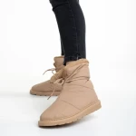 Дамски чизми бежови  от текстилен материал  Anselma