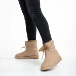 Дамски чизми бежови  от текстилен материал  Anselma