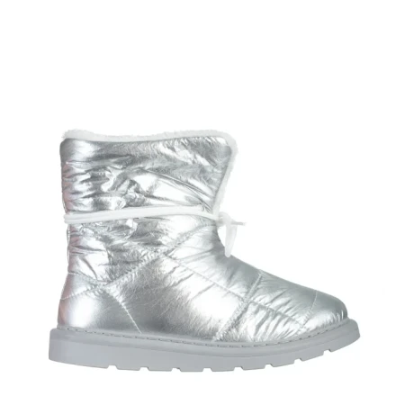 Дамски чизми сребристи от текстилен материал  Anselma