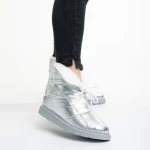 Дамски чизми сребристи от текстилен материал  Anselma