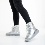 Дамски чизми сребристи от текстилен материал  Anselma