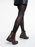 Дамски боти тъмно кафяви от еко кожа Vitaliya