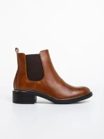 Дамски боти светло кафяви от еко кожа Vitaliya