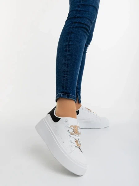 Дамски спортни обувки черни от екологична кожа Lorimar