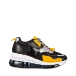 Дамски спортни обувки  черни от еко кожа и текстилен материал  Tursa