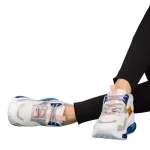 Дамски спортни обувки  сини  от еко кожа и текстилен материал  Tursa