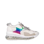 Дамски спортни обувки  бели  от еко кожа и текстилен материал  Tursa