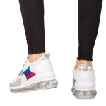 Дамски спортни обувки  бели  от еко кожа и текстилен материал  Tursa