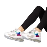 Дамски спортни обувки  бели  от еко кожа и текстилен материал  Tursa