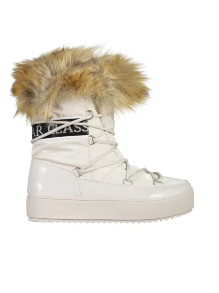 Дамски чизми  бежови  от текстилен материал  Rosalba