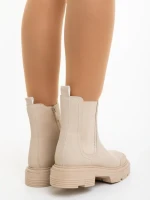 Дамски боти бежови от екологична кожа Adeliza