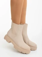 Дамски боти бежови от екологична кожа Adeliza