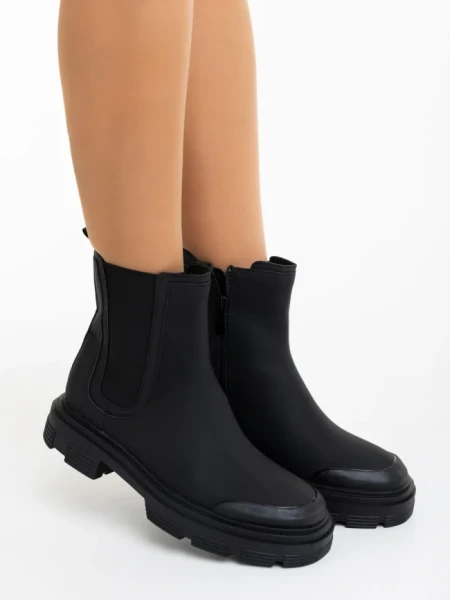 Дамски боти черни от екологична кожа Adeliza