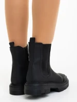 Дамски боти черни от екологична кожа Adeliza