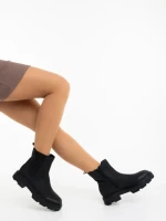 Дамски боти черни от екологична кожа Adeliza