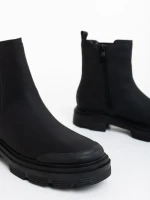 Дамски боти черни от екологична кожа Adeliza