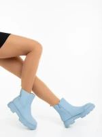 Дамски боти сини от екологична кожа Adeliza