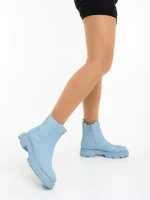 Дамски боти сини от екологична кожа Adeliza