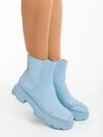 Дамски боти сини от екологична кожа Adeliza